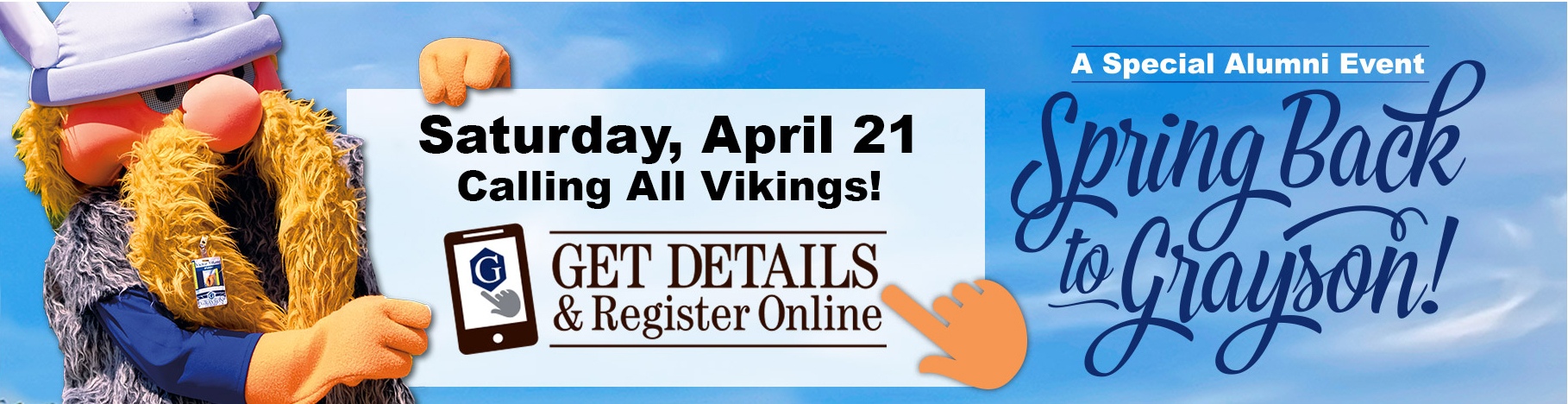 Save the date for Spring back to Grayson