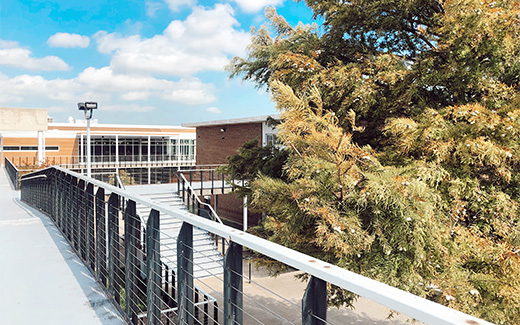 Student Life Building Exterior and Walkway